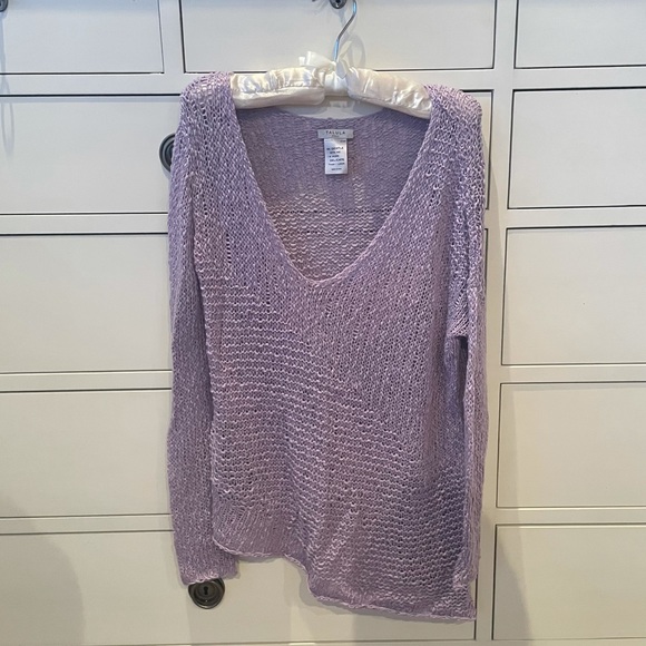 TALULA (ARITZIA) lilac purple asymmetrical knit sweater - Picture 1 of 2